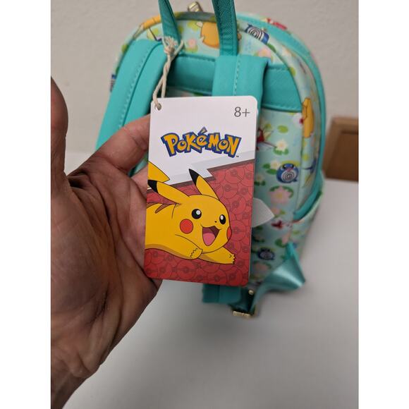 Loungefly Pokémon Water Type Lily Pad Allover Print Blue Mini Backpack NWT main image 4